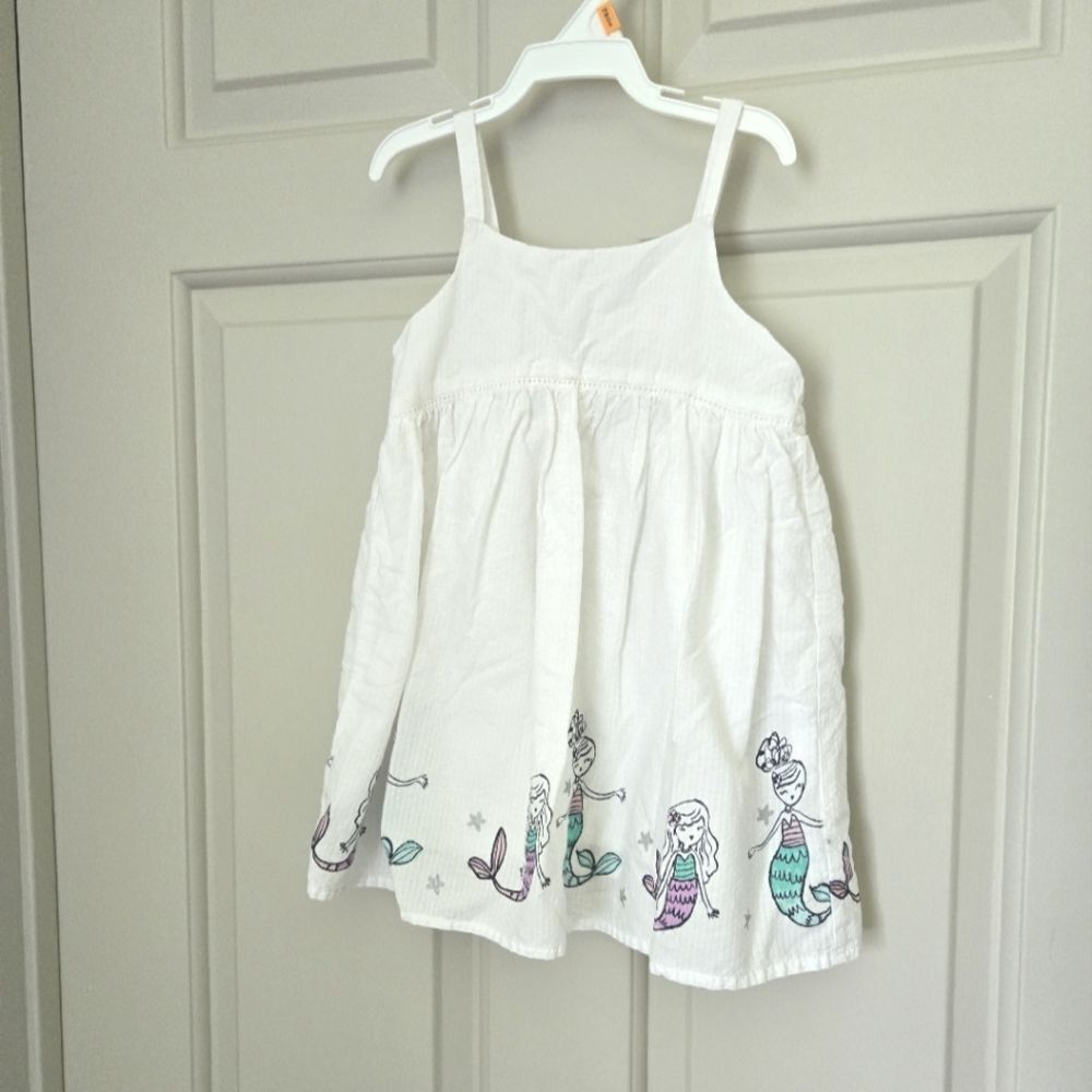2/$15 Gymboree White Mermaid Print Dress
